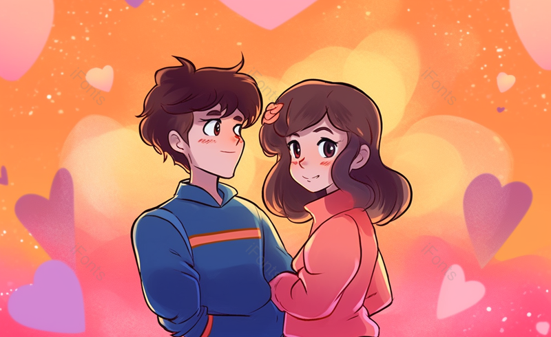 浪漫情侣约会拥抱卡通爱心背景,插画/手绘图,插画/手绘图库,插画/手绘图下载,插画/手绘